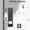 Cassetta Postale a Muro 30x8,5x32,5 cm con Serratura in Metallo Grigio Carbone  