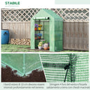 Serra da Giardino 4 Ripiani 141x72x191 cm in Acciaio e Plastica PE Verde