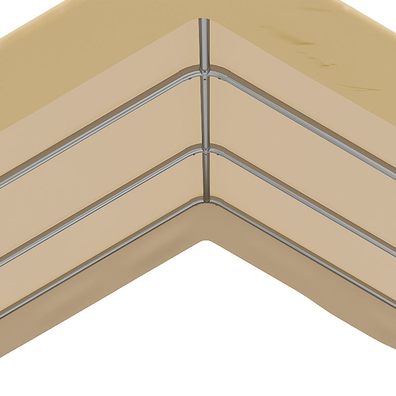 Box Auto da Esterno 600x295x265-310 cm in Acciaio e Polietilene Beige