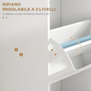 Scarpiera 3 Cassetti Ribaltabili e Regolabili 15 Paia di Scarpe 54x24x117,5 cm Bianco  