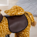 Cavallo a Dondolo per Bambini 70x32x87 cm con Ruote a Forma di Giraffa Giallo