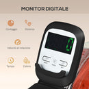 Vogatore ad Acqua Pieghevole 6 Livelli di Resistenza 190x50x65 cm Nero e Rosso  