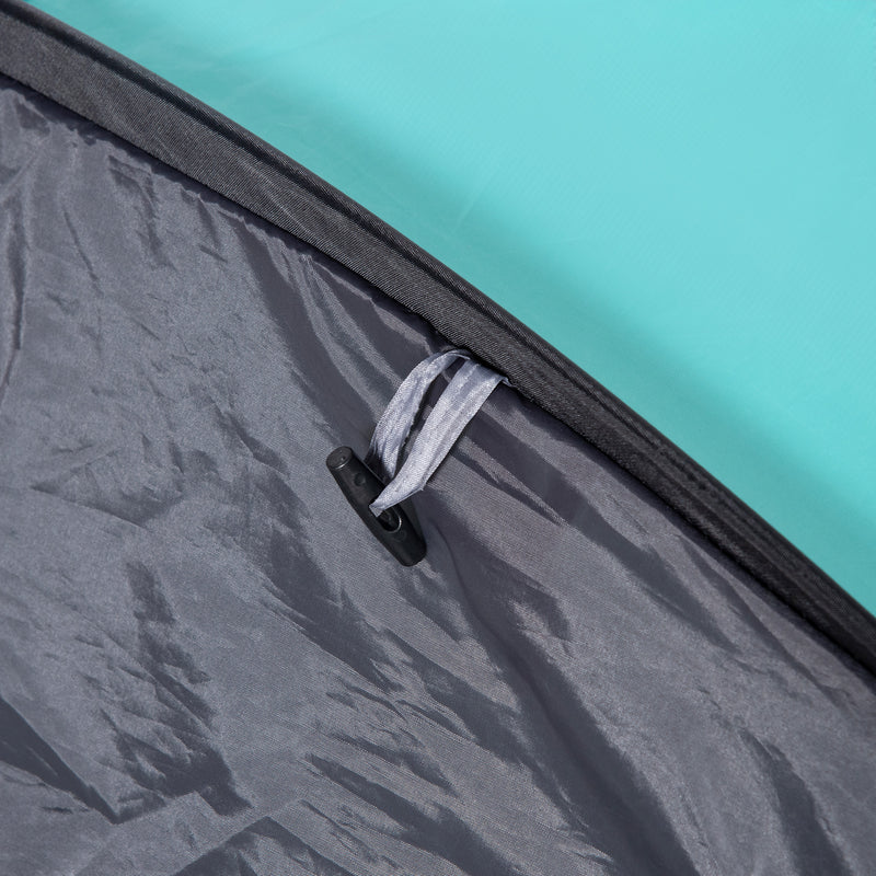 Tenda da Campeggio 3 Persone a Cupola Pop-Up Automatica a Igloo 286x209x122 cm in Poliestere Azzurro