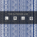 Tappeto per Esterno 182x274 cm Pieghevole e Reversibile  in Polipropilene Blu e Bianco