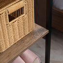 Appendiabiti da Terra con 4 Ripiani 60x40x180 cm in Truciolato e Acciaio Marrone