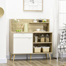 Mobiletto Bagno 2 Ripiani 1 Cassetto 118,3x43,8x118,7 cm in Truciolato Bianco