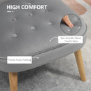 Sedia Imbottita 60x66x79 cm  in Tessuto Vellutato Grigia