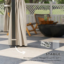 Gazebo da Giardino 370x303x290 cm Tende Laterali e Zanzariere Beige   