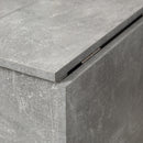 Tavolo Pieghevole Salvaspazio 75x140x74 cm con Ruote in Legno Grigio