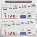 Ventilatore da Soffitto con Luce LED Ø130 cm 3 Velocità e Motore Reversibile Bianco e Legno