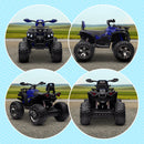 Quad Elettrico per Bambini 12V con Fari e Pedale Blu   