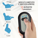 Poltrona Alzapersona Reclinabile con Poggiapiedi e Telecomando 76x90x105 cm Azzurro  