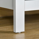 Cassettiera a 5 Cassetti 79x39,5x80,5 cm in Legno Bianco   