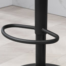 Set da 2 Sgabelli da Bar con Altezza Regolabile Poggiapiedi e Seduta Girevole in Finta Pelle Nero    