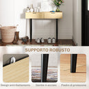 Consolle da Ingresso in Stile Nordico 100x30x80,5 cm in Legno e Acciaio Rovere 