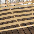 Set da Giardino Divano 2 Poltrone e Tavolino in Rattan PE Giallo