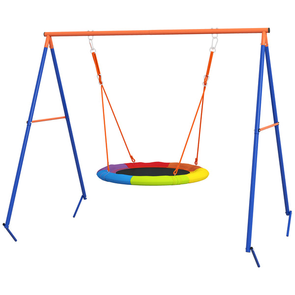 sconto Altalena da Giardino a Nido per 1-2 Bambini  Rinforzato 196x172x180 cm in Metallo Multicolore