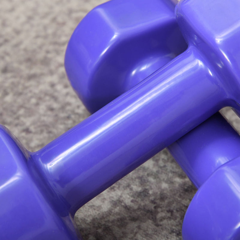 Set 4 Manubri Pesi Esagonali Totale 20KG in Acciaio e PU   