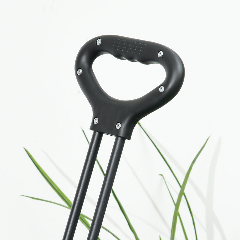 Carrello da Giardino 110L con Maniglia Telescopica e Borsa Termica  in Acciaio e Tessuto Blu