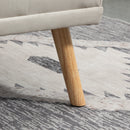 Divano Letto 3 Posti 181x77x78 cm in Tessuto Effetto Lino Beige