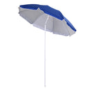 Ombrellone da Giardino Ø160x205  cm Spiaggia Inclinabile in Acciaio e Poliestere Blu