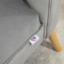 Sedia Imbottita 60x66x79 cm  in Tessuto Vellutato Grigia