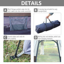 Tenda da Campeggio 4 Posti in Acciaio e Tessuto Oxford 2,6x2,6x1,5m con Apertura Automatica e Accessori Grigia e Nera