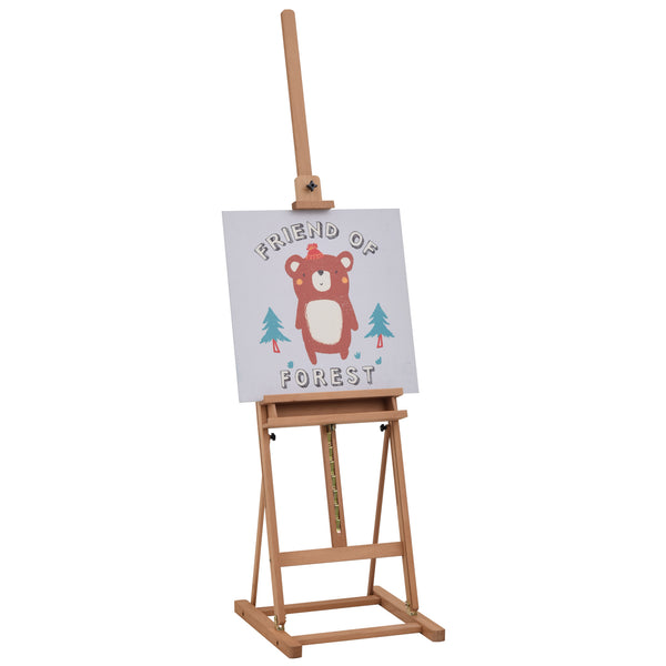 Cavalletto per Pittura Regolabile 53x50,5x171-230 cm in Legno di Faggio Naturale sconto