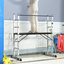 Trabattello Scala 3 in 1 ad Altezza Regolabile Max 150 Kg in Lega di Alluminio