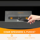 Camino a Bioetanolo da Pavimento da 0.9L con Ripiano Inferiore 86x30x82 cm Bianco  