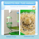 Gabbia per Criceti e Roditori 59x36x69 cm con Accessori Verde e Bianca  