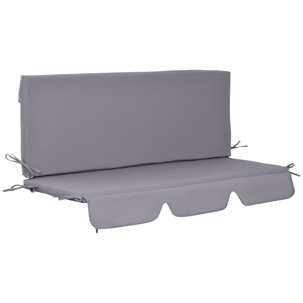 Cuscino per Dondolo da Giardino 130x45x5 cm in Poliestere Grigio online