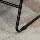 Sedia Imbottita con Poggiapiedi 60x80,5x89 cm in Tessuto Effetto Velluto Grigio