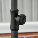 Ombrellone da Giardino Ø180x209H cm Spiaggia Reclinazione a 45° e 8 Stecche Blu 