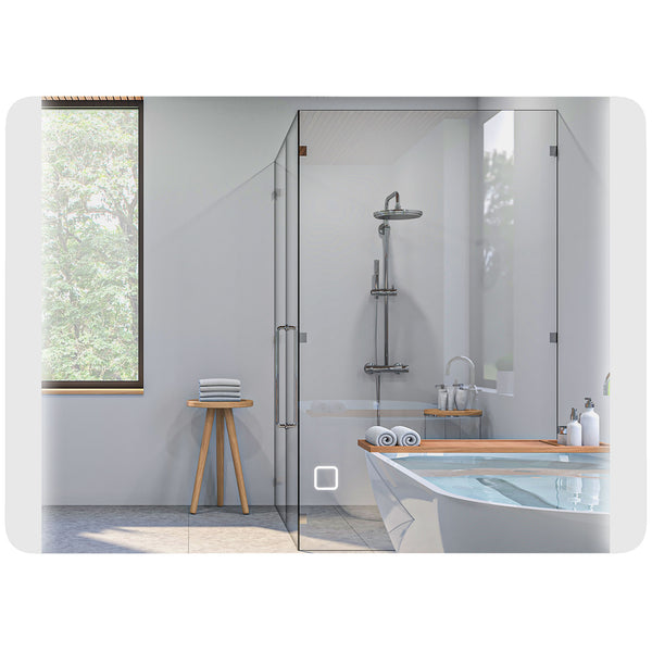 Specchio Bagno con LED a 3 Temperature e Interruttore Touch 70x50 cm Antiappannamento sconto