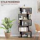 Libreria 5 Ripiani 70x29,5x163 cm in Legno Marrone Rustico
