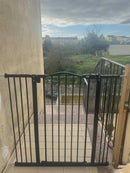 Cancellino per Cani Estensibile 74-100x94 cm in Metallo Nero