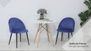 Set mit 2 gepolsterten Stühlen 50 x 54 x 79 cm in blauem Samt
