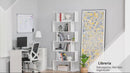 Design Bücherregal Büromöbel Holzregal 80x24x191 cm Weiß