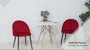 Set mit 2 gepolsterten Stühlen 50 x 54 x 79 cm in rotem Samt
