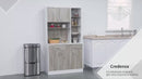 Küchenschrank Sideboard mit Türen Schubladen und Rübenfächern 100x39x180 cm