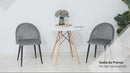 Set mit 2 gepolsterten Stühlen 50 x 54 x 79 cm in grauem Samt