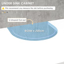 Mobile Sottolavello da Bagno 90x30x60 cm in Legno Bianco