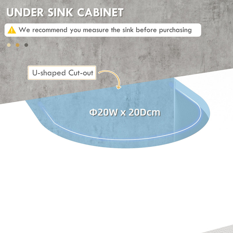 Mobile Sottolavello da Bagno 90x30x60 cm in Legno Bianco