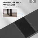 Set 2 Gambe per Tavolo Rettangolari Stile Industriale 60x8x72 cm Capacità 60 kg in Acciaio Nero  