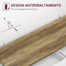 Credenza Stile Rustico con 2 Cassetti e 2 Armadietti 120x39,3x82,5 cm Bianco  