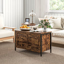 Cassapanca in Legno Stile Industriale 80x40x49cm Contenitore 95L Marrone 