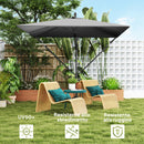 Ombrellone da Giardino a Sbalzo 295x250x235H cm Inclinabile e Girevole Grigio   