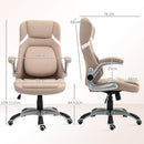 Sedia Operativa da Ufficio Reclinabile 68x76x109-117 cm Marrone Chiaro 