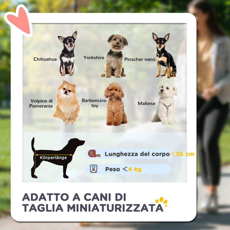 Passeggino per Cani 3 in 1 Pieghevole con Cestino Inferiore Grigio   